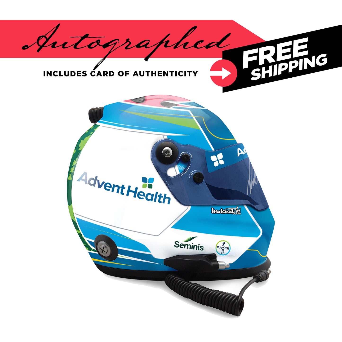 AUTOGRAPHED Ross Chastain Advent Health Full Size Helmet
