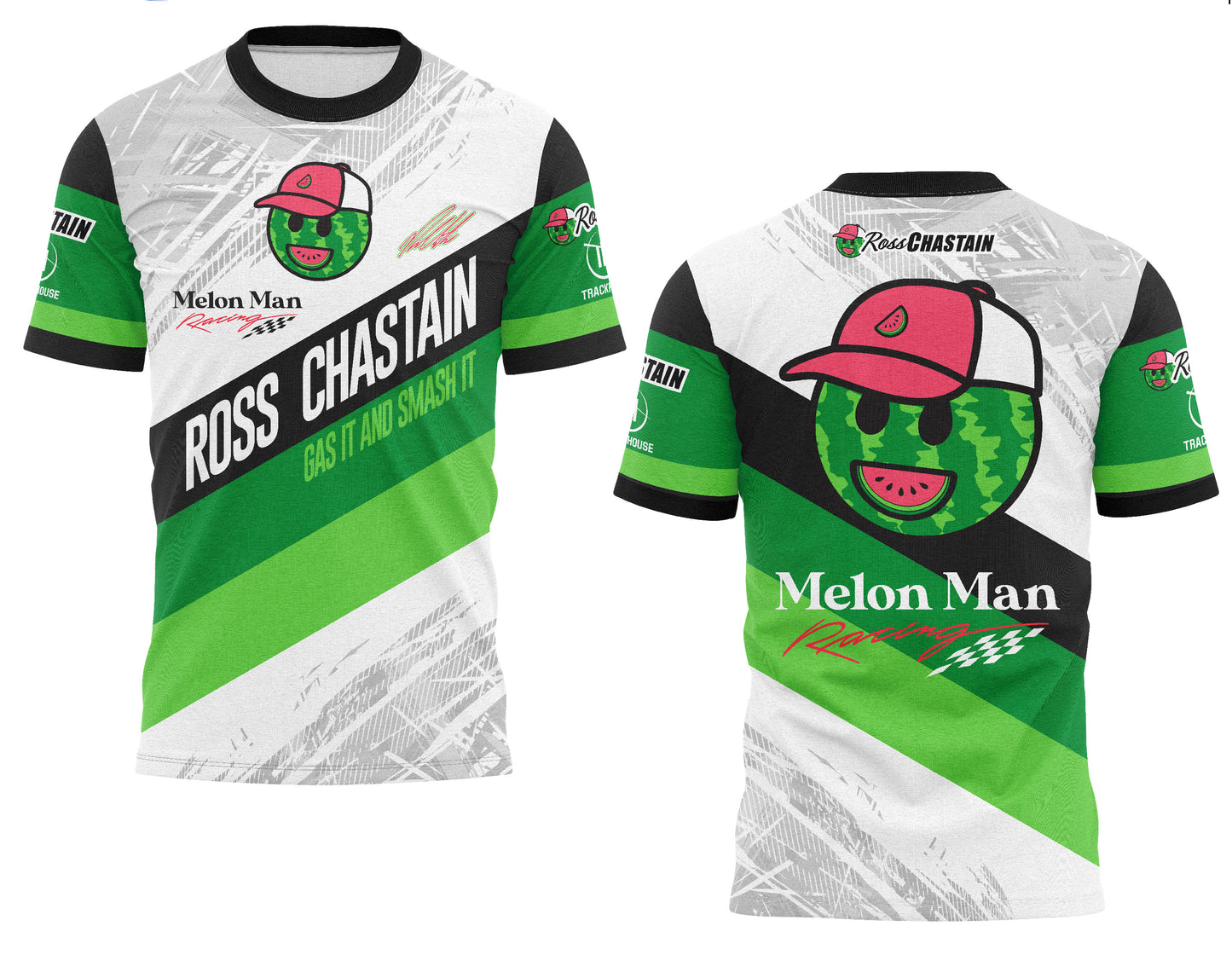 2025 Ross Chastain Melon Man Racing Sublimated Crew Tee