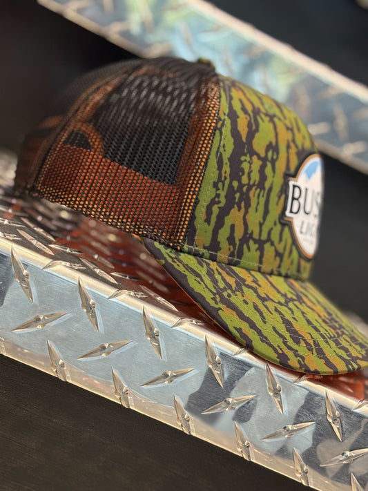 Busch Light #1 Camo/Orange Trucker Hat  *PRE-ORDER*