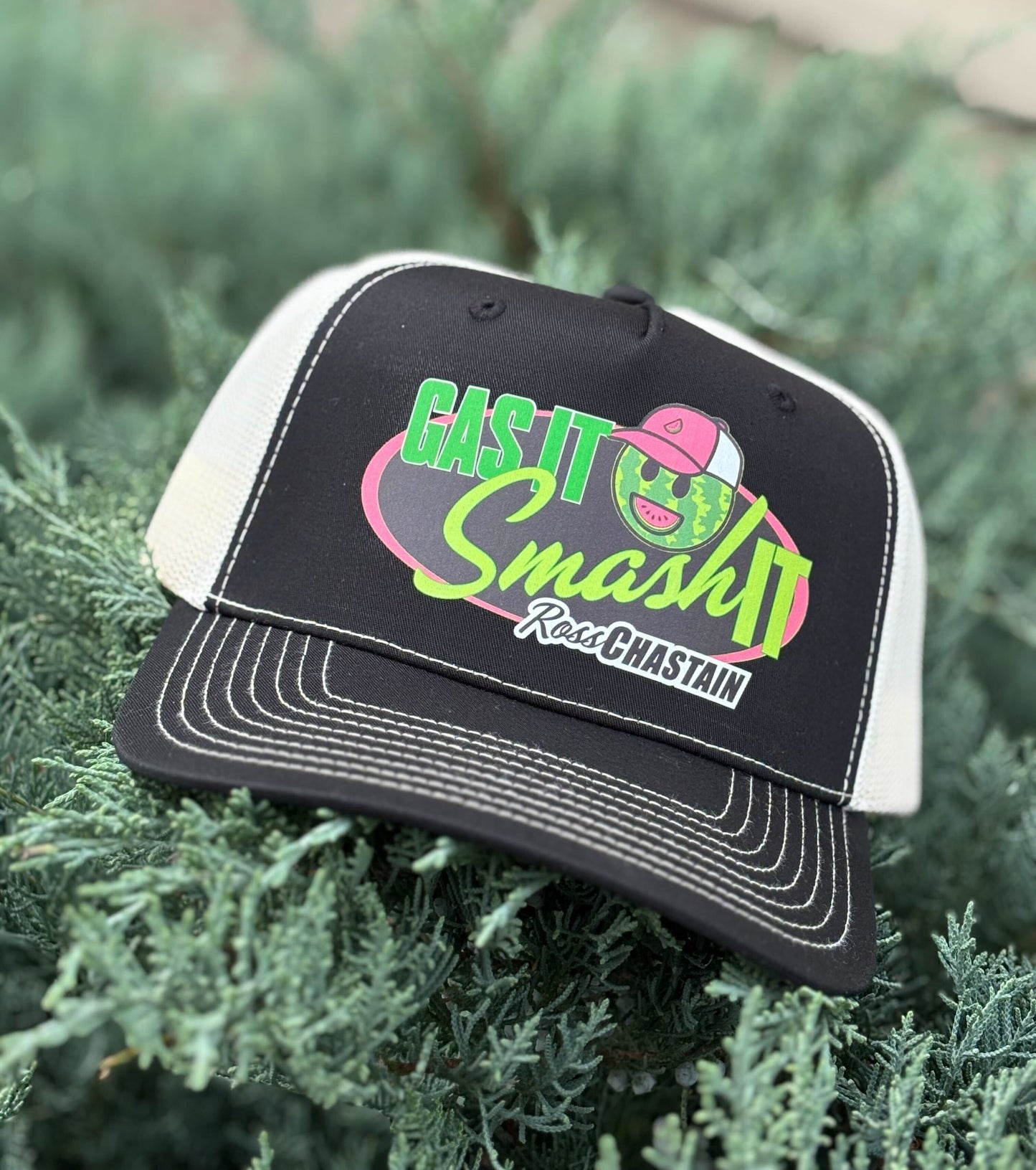 Melon Man Gas it Smash it Meshback Snap Hat