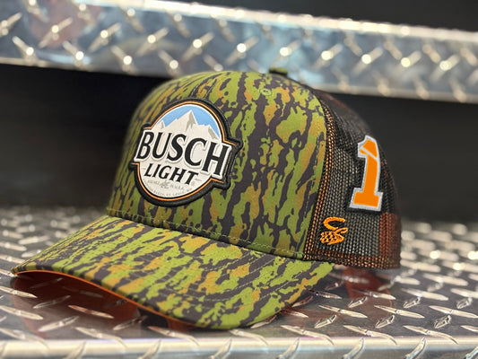 Busch Light #1 Camo/Orange Trucker Hat  *PRE-ORDER*