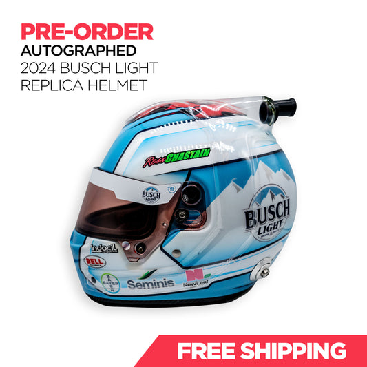 AUTOGRAPHED Ross Chastain BUSCH LIGHT Full Size Helmet