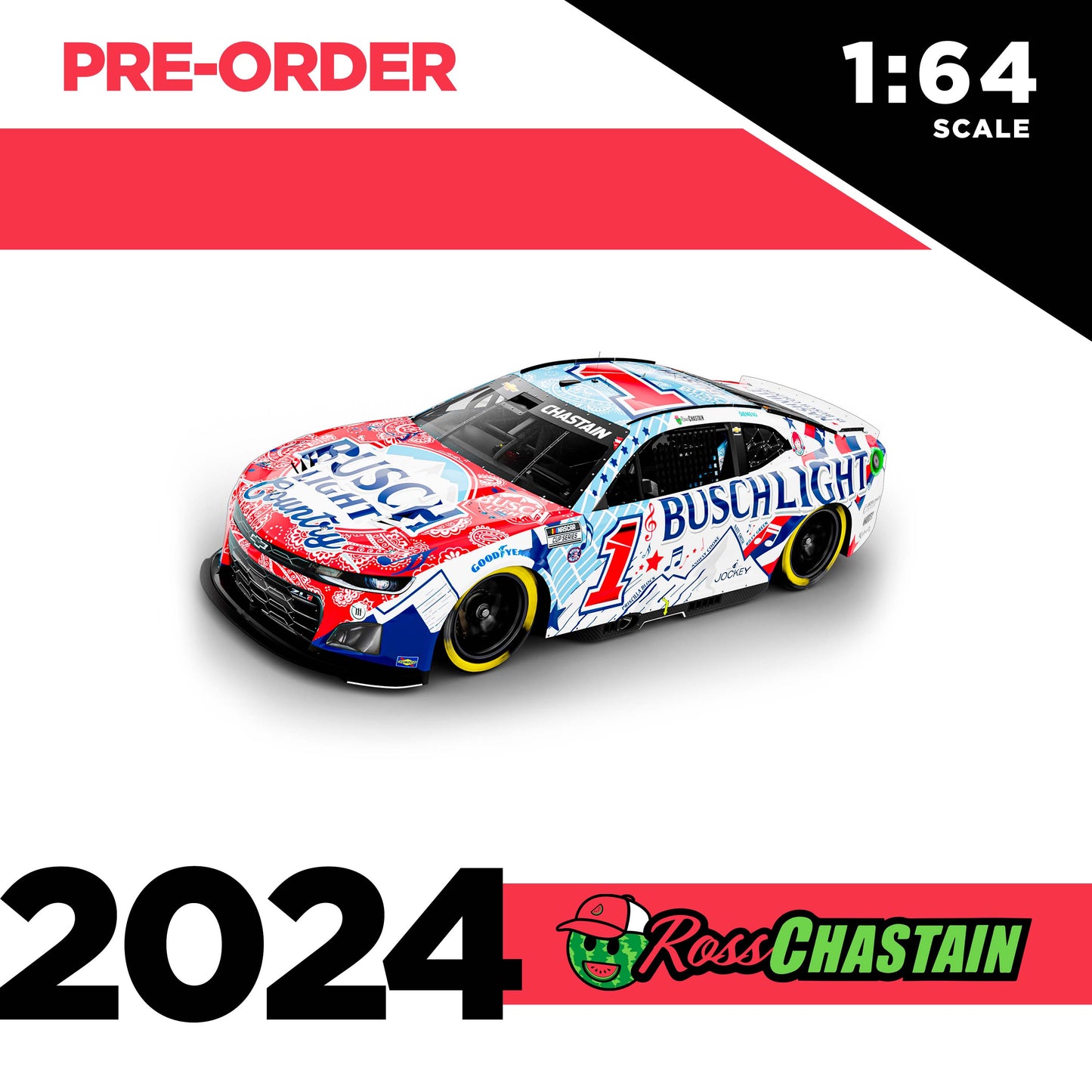 Ross Chastain 2024 No.1 1:64 Busch COUNTRY DIE-CAST