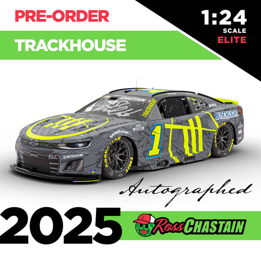 AUTOGRAPHED Ross Chastain 2025 No.1 1:24 Trackhouse ELITE DIE-CAST