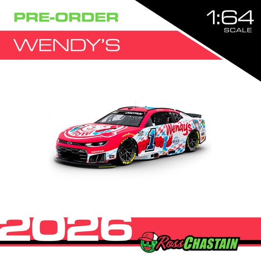 Ross Chastain 2026 No.1 1:64 Wendy's DIE-CAST