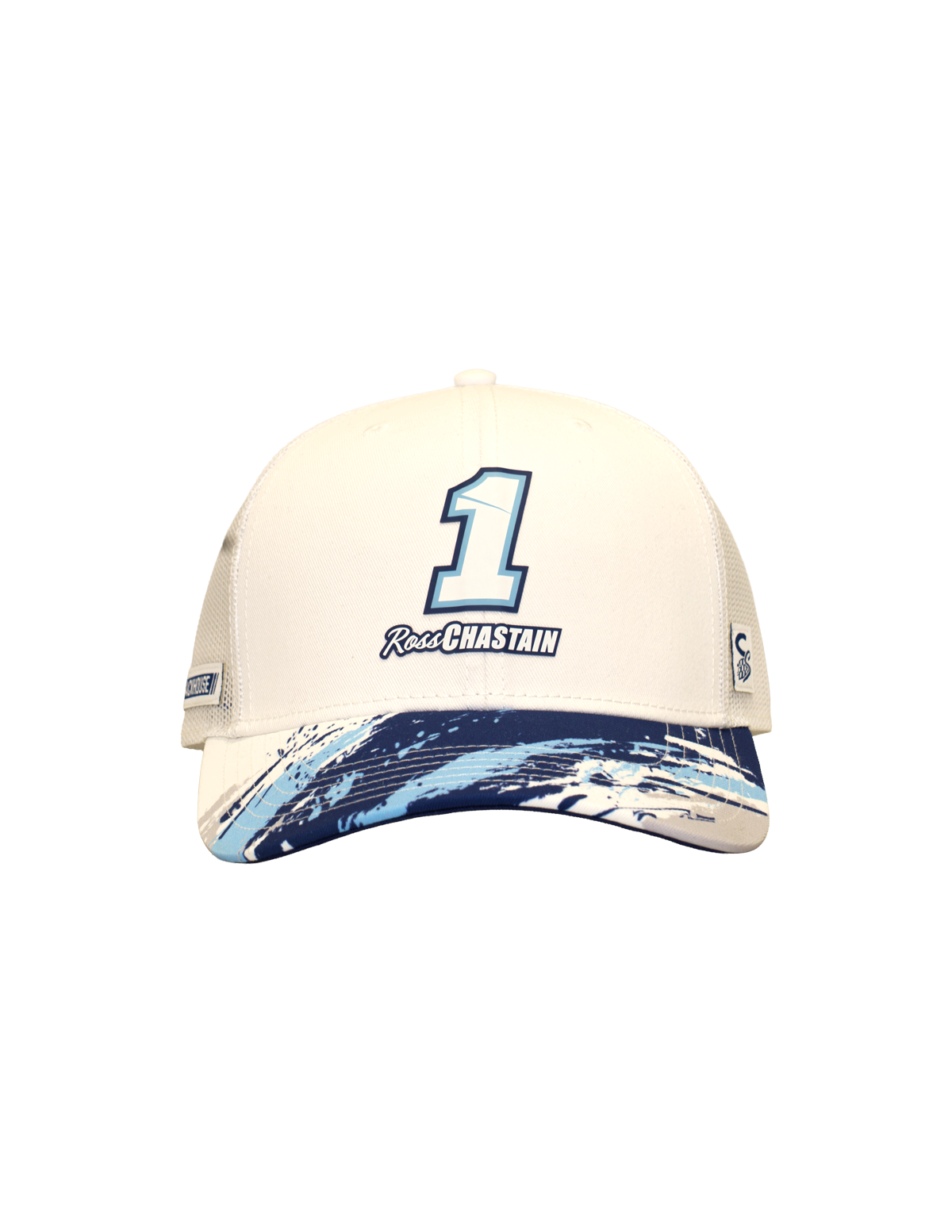 Ross Chastain #1 White Splash Snapback Hat