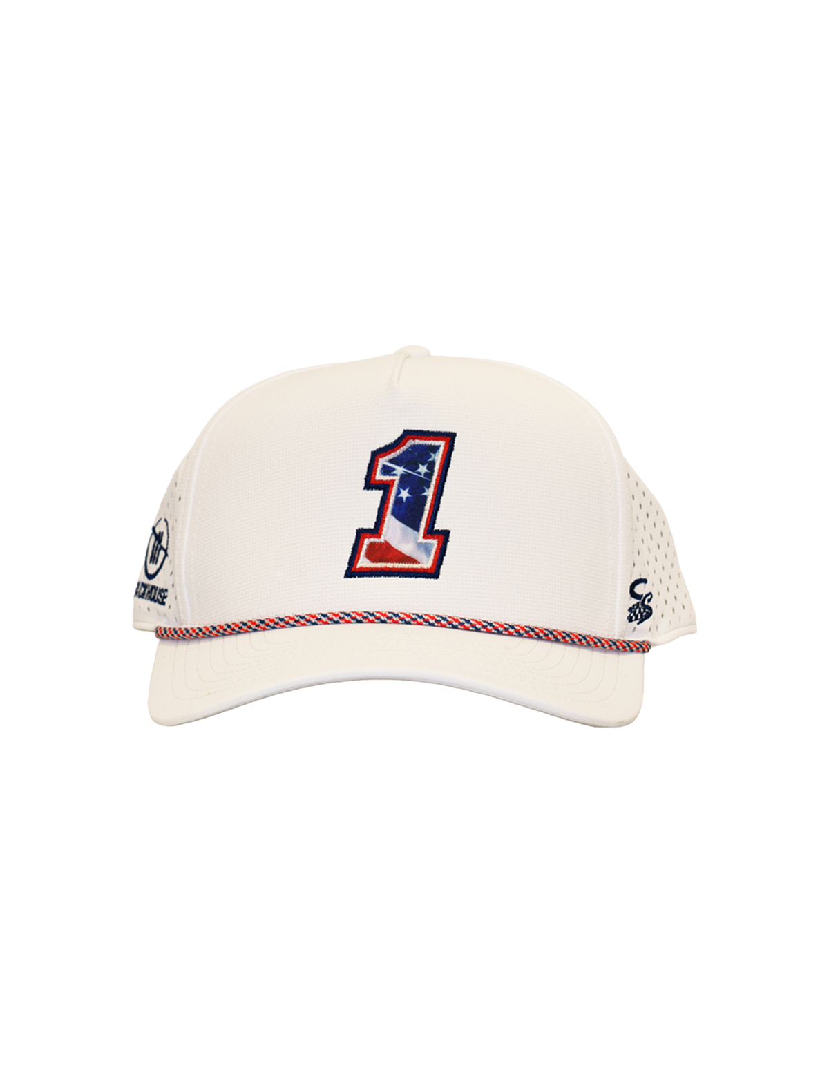 Ross Chastain #1 Americana White Rope Snapback Hat