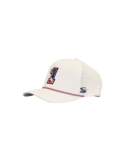 Ross Chastain #1 Americana White Rope Snapback Hat