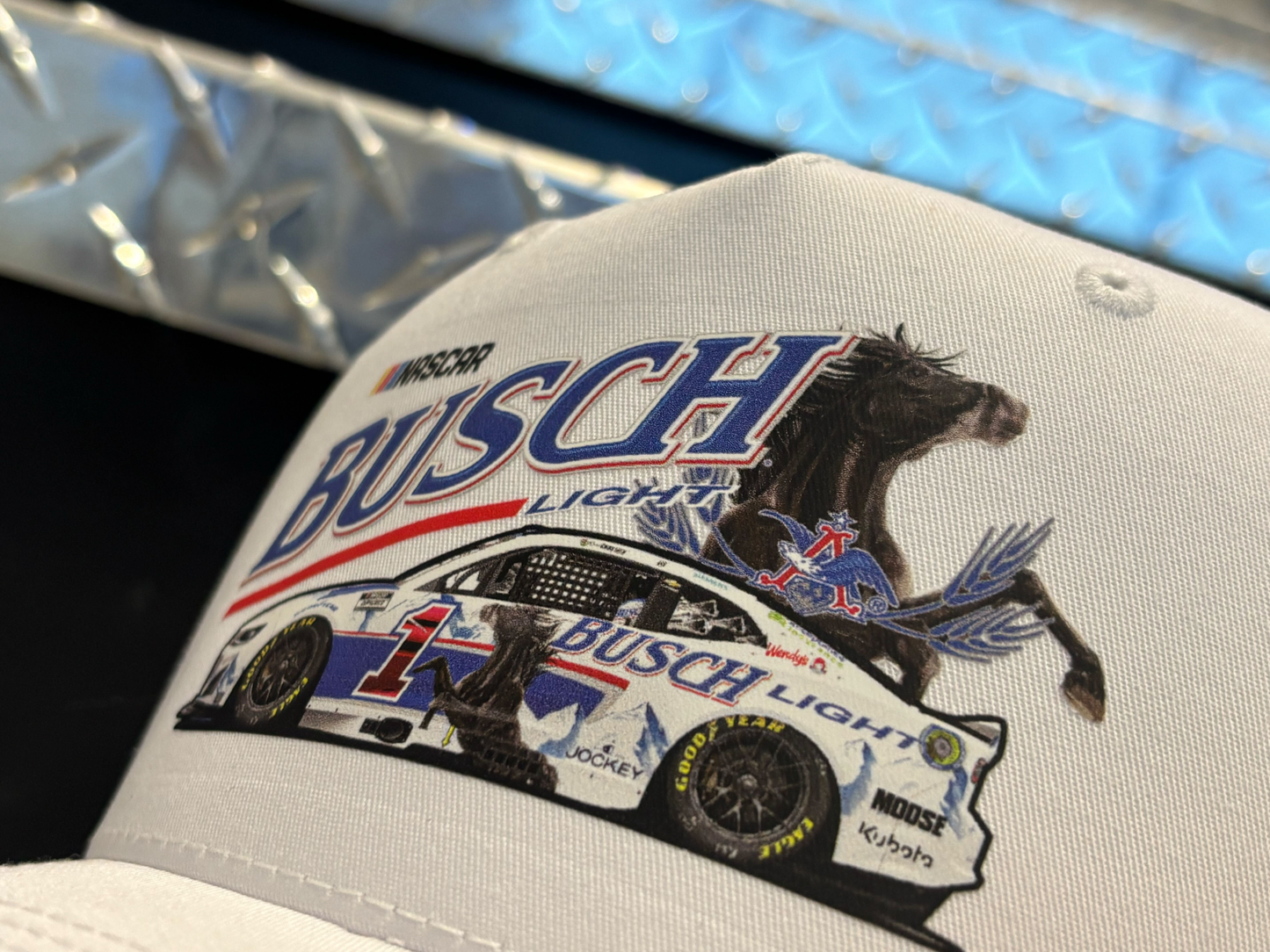 Ross Chastain #1 2025 Busch Light Retro Snapback Playoff Hat