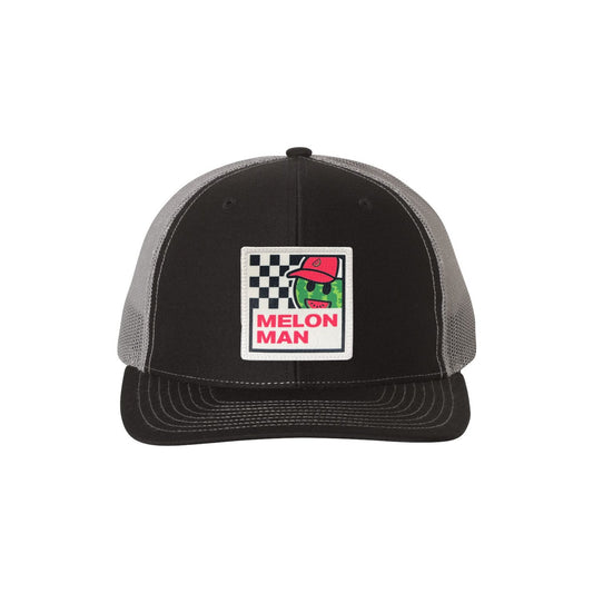 Manny Checkers Patch Trucker