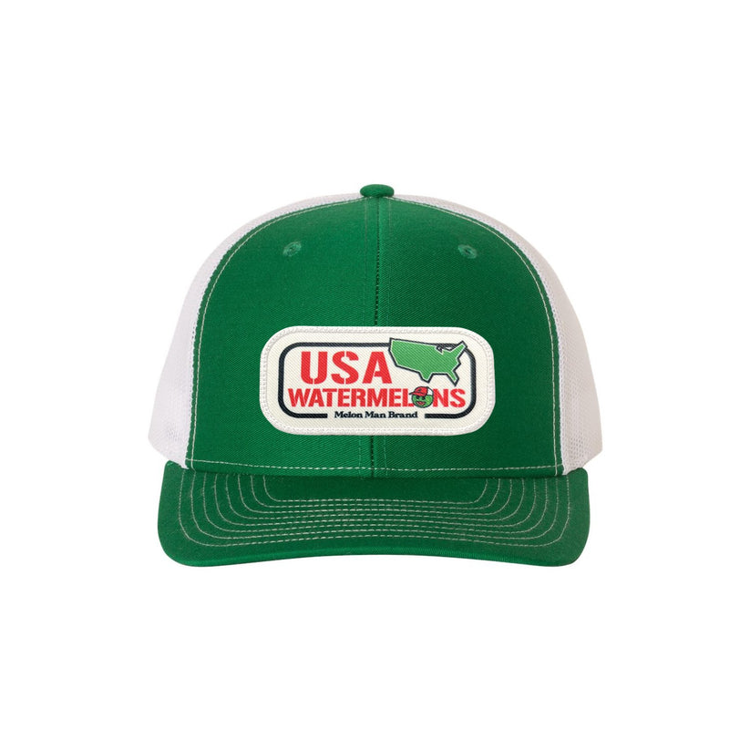 USA Watermelons Patch Trucker Melon Man Brand